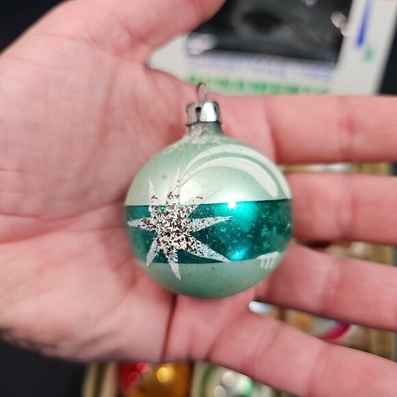 Vintage Poland Christmas Baubles 12pcs Set With Box Nice Set! - Picture 12 of 16